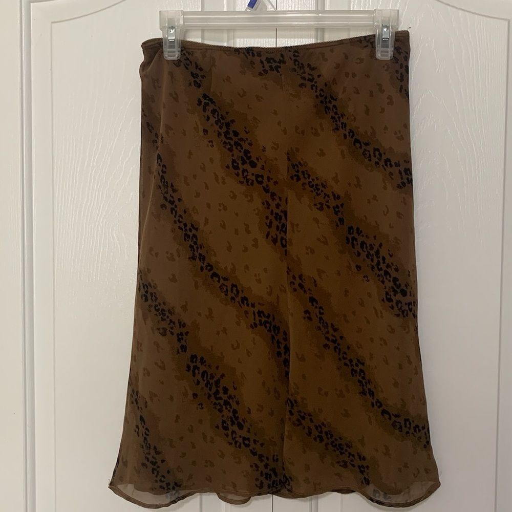 Leopard Print Brown Skirt